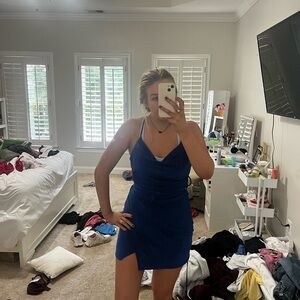 Lucy in the Sky Royal Blue Mini Dress